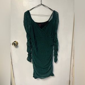 Green/Black Checkered dress